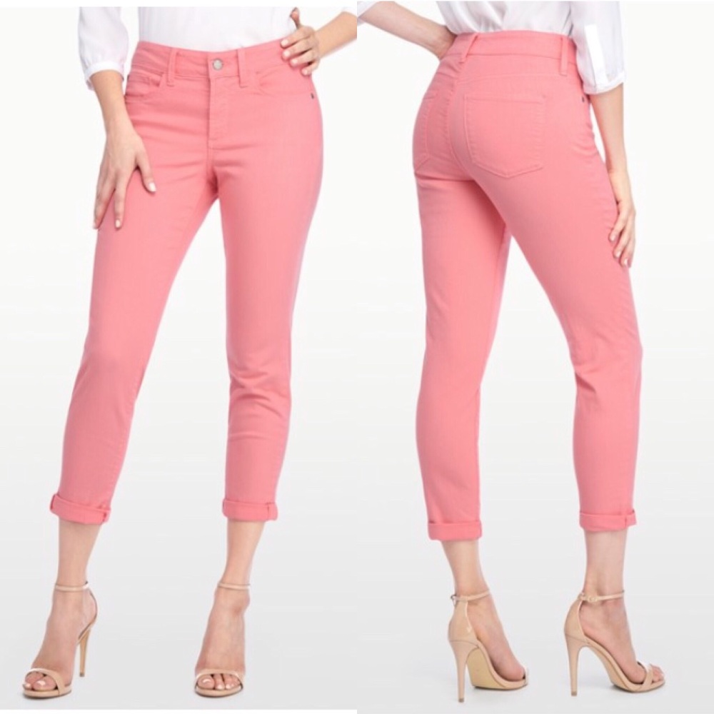 NWT NYDJ convertible ankle jeans - orange pink